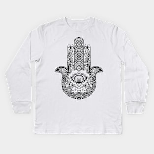 Hamsa Hand Kids Long Sleeve T-Shirt